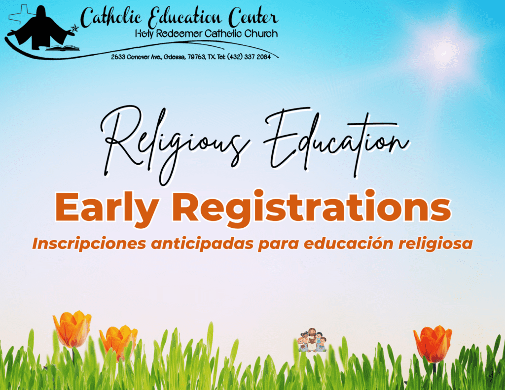 Early Registrations for Religious Education