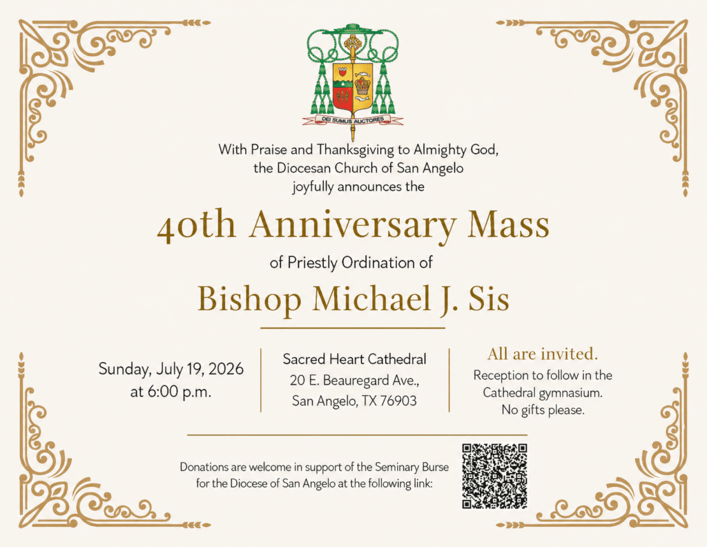 Bichop Michael J. Sis 40th Anniversary
